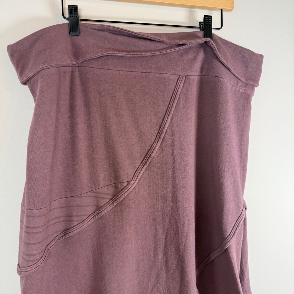 Bluefish Barclay Fold‎ Over Lantern Bell Shape Midi Skirt Size 2 Plum Lagenlook - Picture 2 of 6